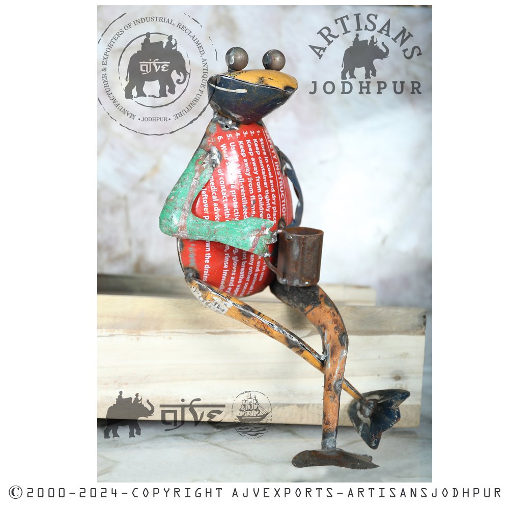Recycled Metal Frog