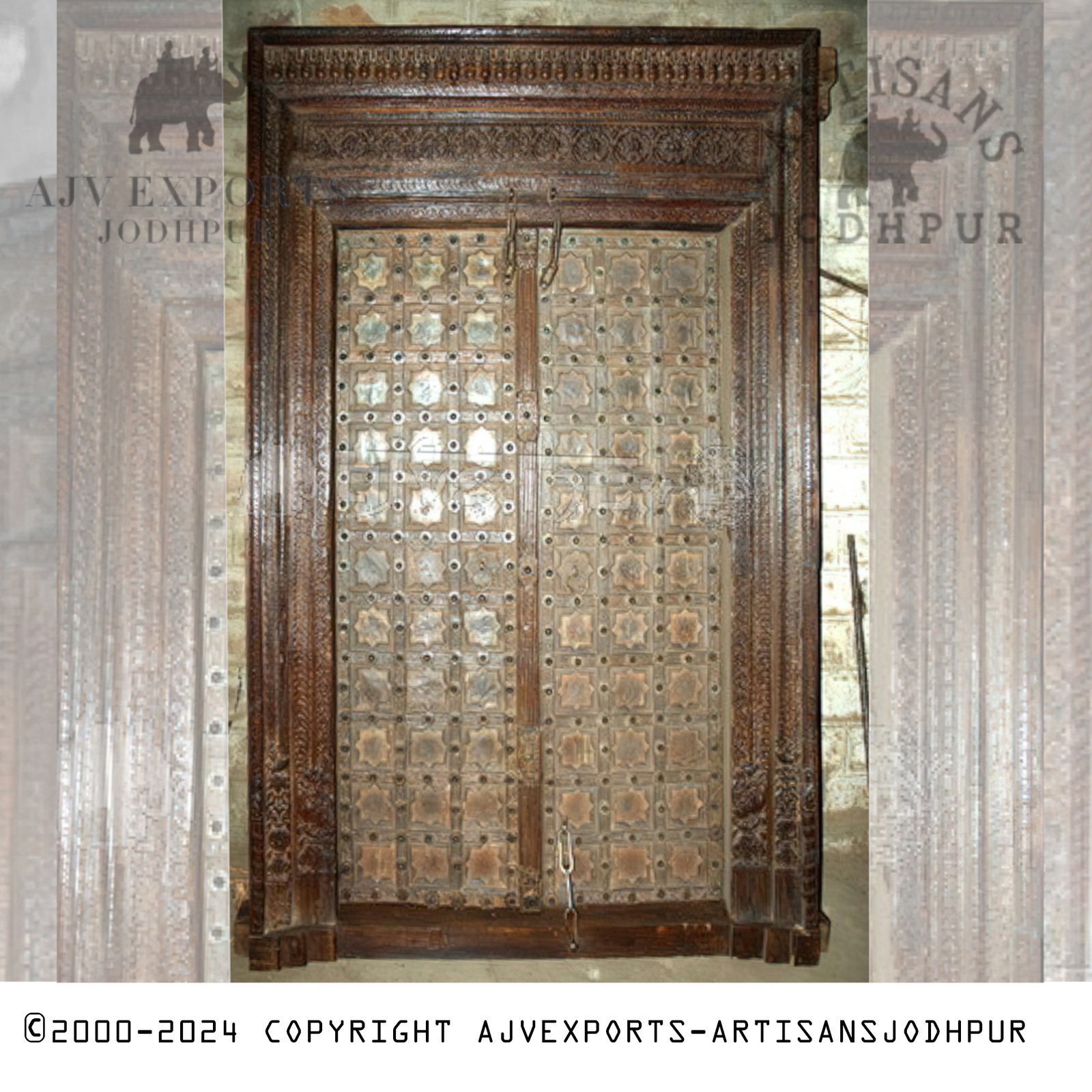 Handcrafted Door with Detailed Carvings