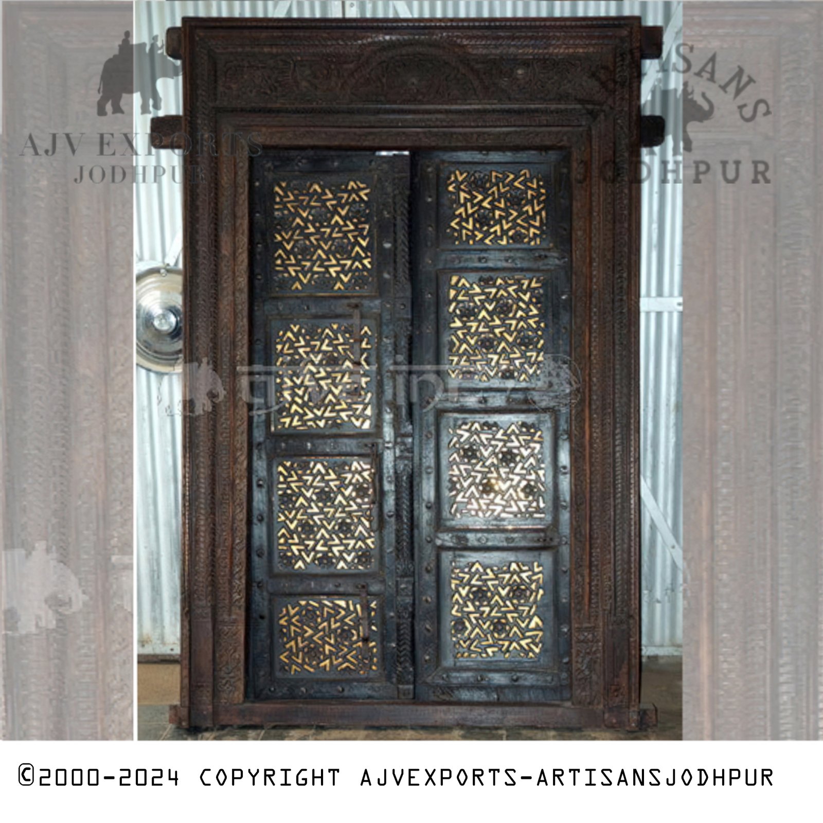 Traditional Door with Ornamental Ironwork